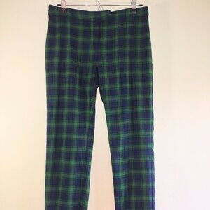 Vineyard Vines Wool Plaid Ankle Pant Toboggan Tartan Lined  Size 2  Preppy Chic